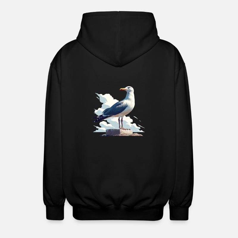 Seagulls Seagull - Unisex Hooded Jacket - black