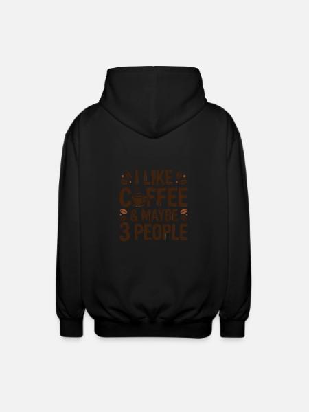 Kaffeordsprog for kaffeelskere - Unisex hættejakke. - sort