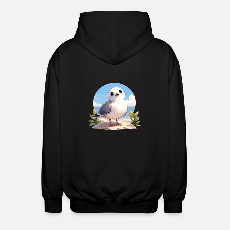 Möwen Möwe - Unisex Kapuzenjacke - Schwarz