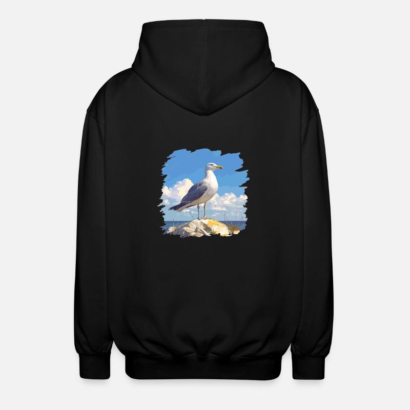Seagulls Seagull - Unisex Hooded Jacket - black