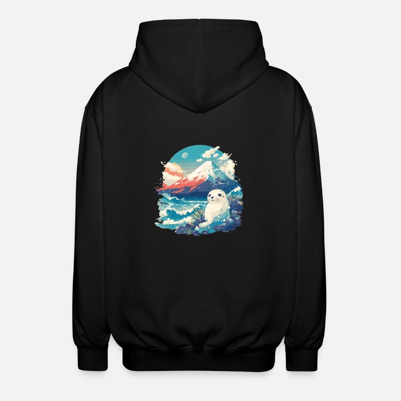 Robben Robbe - Unisex Kapuzenjacke - Schwarz