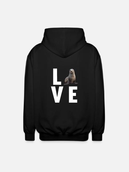 Seals, Seal - Unisex Hooded Jacket - black