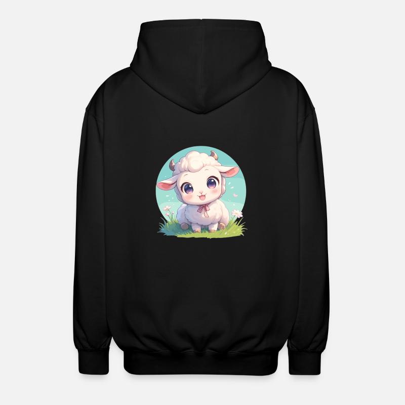 Schafe Schaf - Unisex Kapuzenjacke - Schwarz