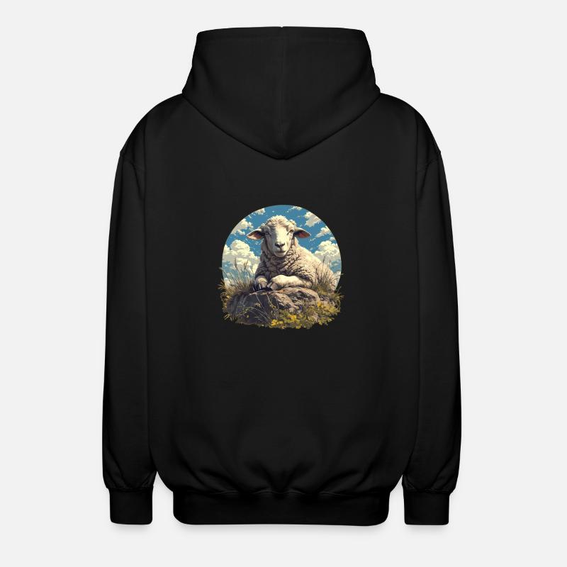 Sheep Sheep - Unisex Hooded Jacket - black