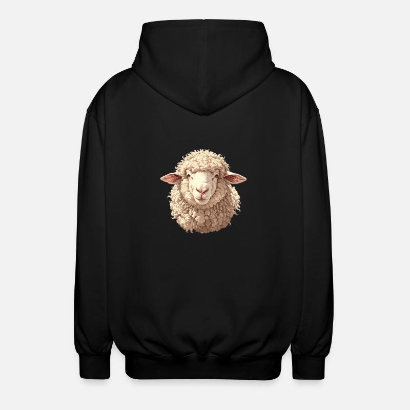 Sheep Sheep - Unisex Hooded Jacket - black