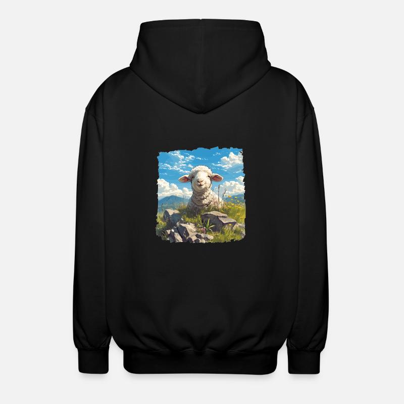 Sheep Sheep - Unisex Hooded Jacket - black