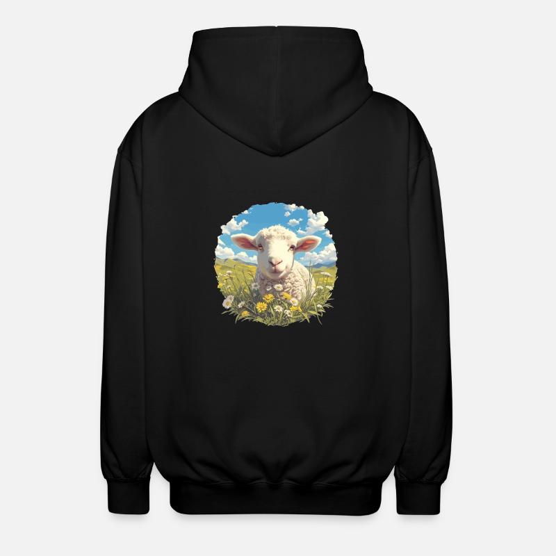 Sheep Sheep - Unisex Hooded Jacket - black