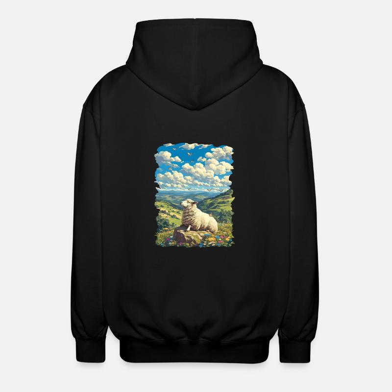 Sheep Sheep - Unisex Hooded Jacket - black