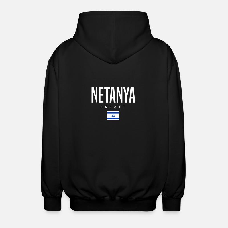 Netanya, Israël - Veste à capuche unisexe - noir