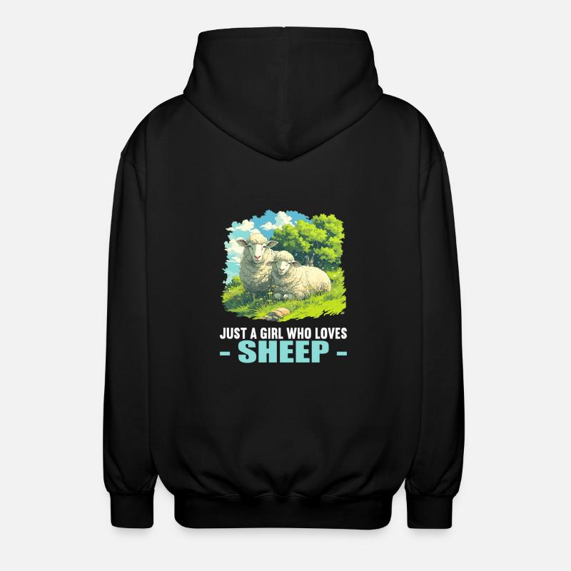 Sheep Sheep - Unisex Hooded Jacket - black