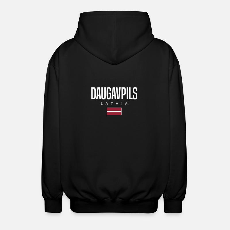 Daugavpils, Lettonie - Veste à capuche unisexe - noir