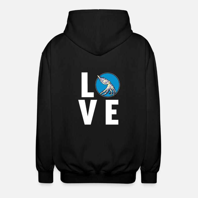Pieuvre annelée bleue Blaugeringelter Krake - Veste à capuche unisexe - noir