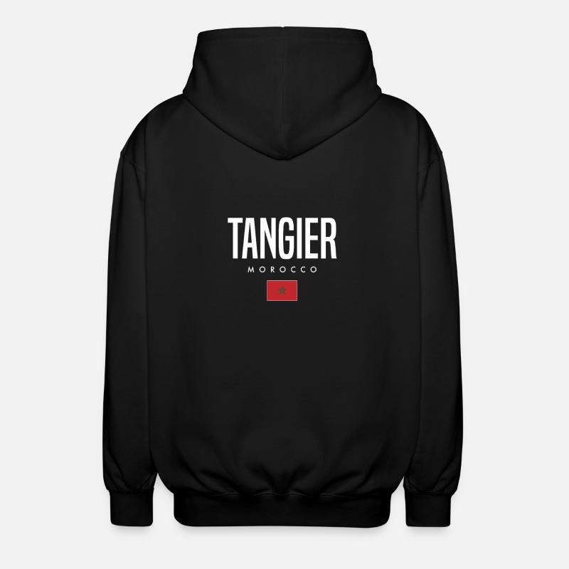 Tanger, Maroc - Veste à capuche unisexe - noir