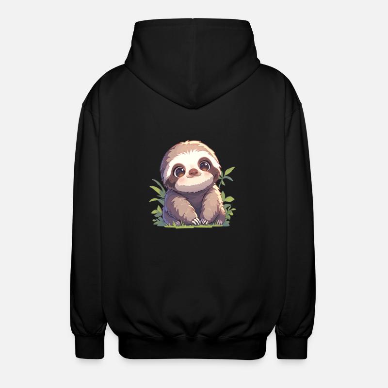 Faultiere Faultier - Unisex Kapuzenjacke - Schwarz
