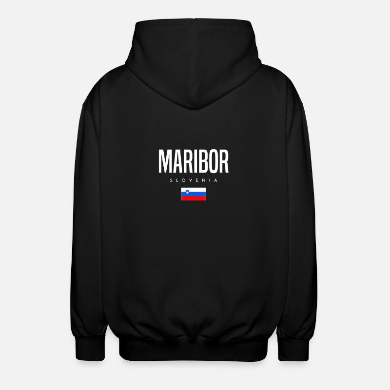Maribor, Slovakia - Unisex Hooded Jacket - black