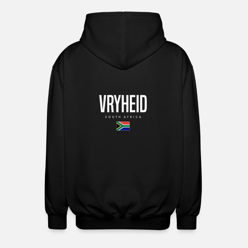 Vryheid, Afrique du Sud - Veste à capuche unisexe - noir