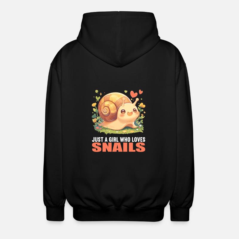 Snails Snail - Unisex Hooded Jacket - black
