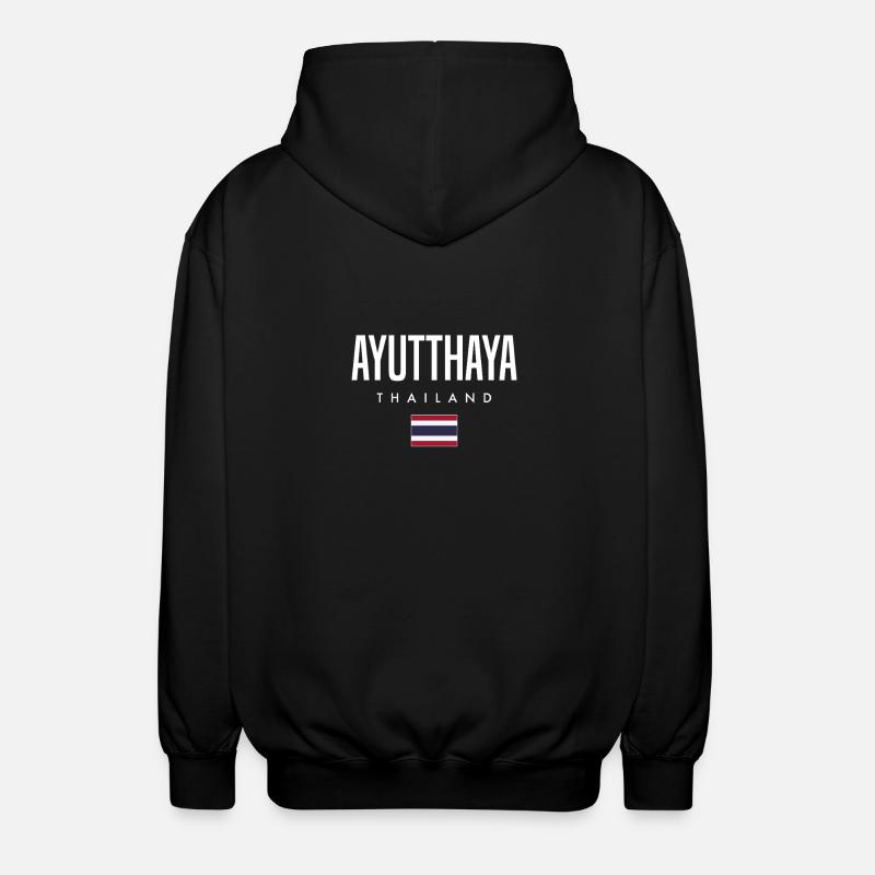 Ayutthaya, Thaïlande - Veste à capuche unisexe - noir