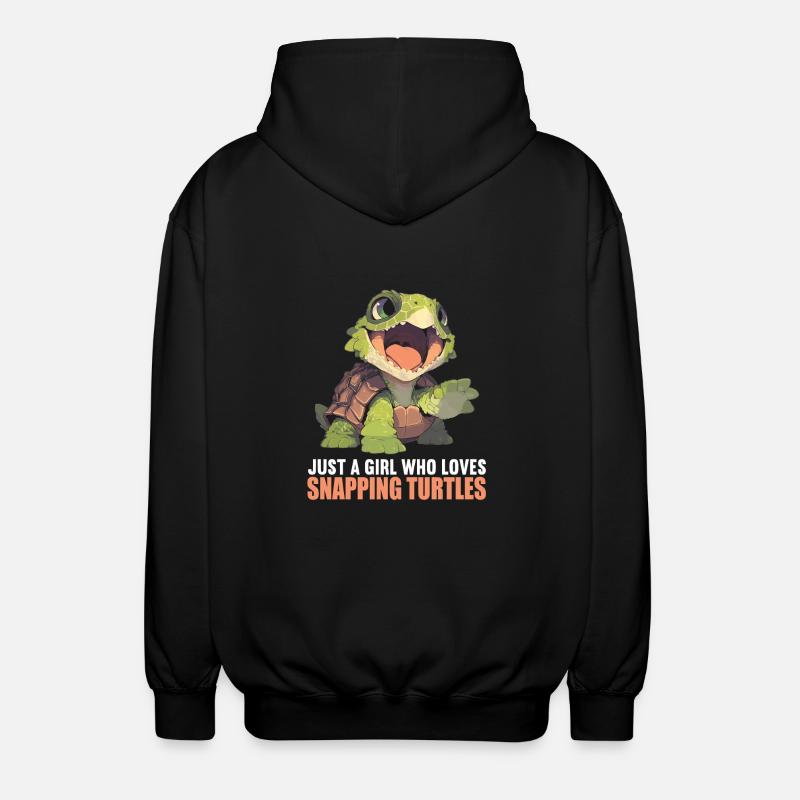 Snapping Turtles Snapping Turtle - Unisex Hooded Jacket - black