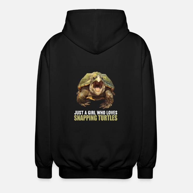 Snapping Turtles Snapping Turtle - Unisex Hooded Jacket - black