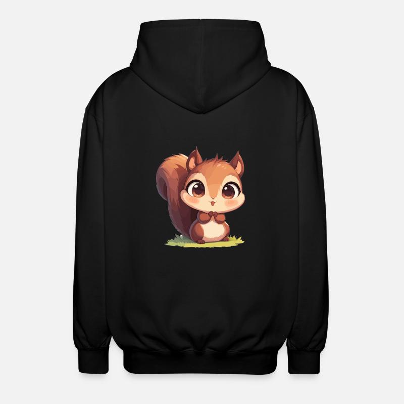 Eichhörnchen - Unisex Kapuzenjacke - Schwarz