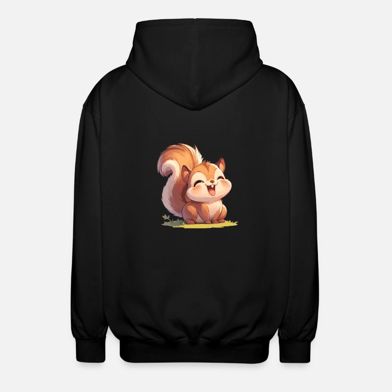 Eichhörnchen - Unisex Kapuzenjacke - Schwarz