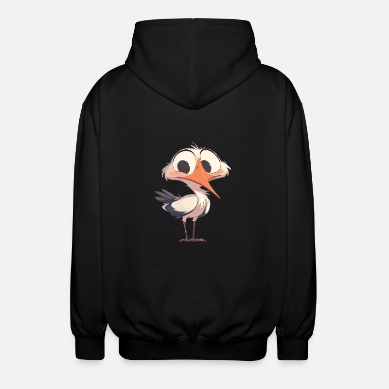 Störche Storch - Unisex Kapuzenjacke - Schwarz