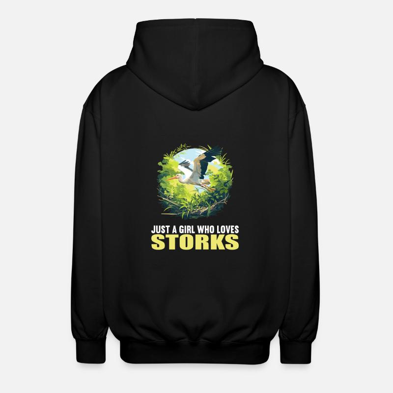 Storks Stork - Unisex Hooded Jacket - black