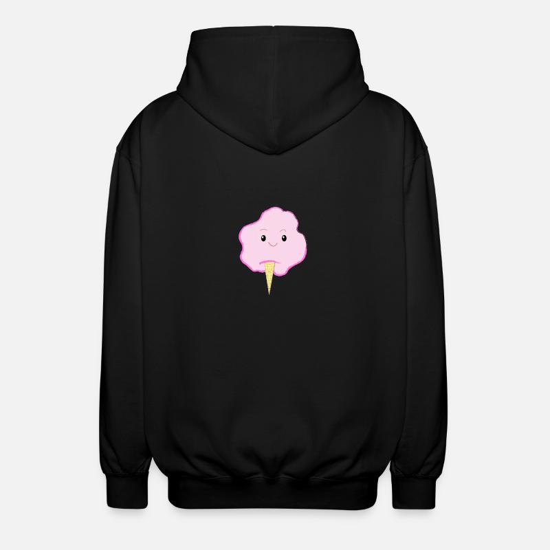 Fröhliche Zuckerwatte - Eis - Geschenkidee - Unisex Kapuzenjacke - Schwarz