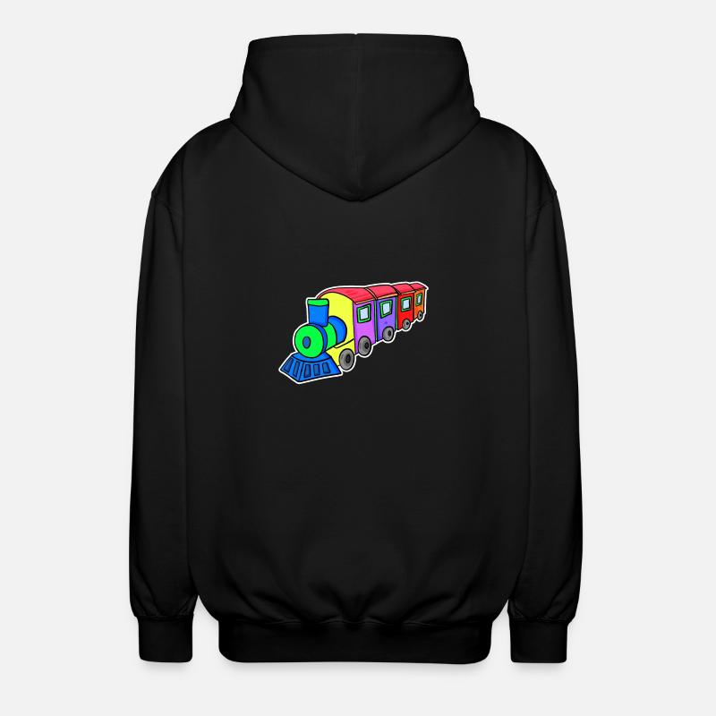 Eisenbahn Dampflok Kinder - Unisex Kapuzenjacke - Schwarz