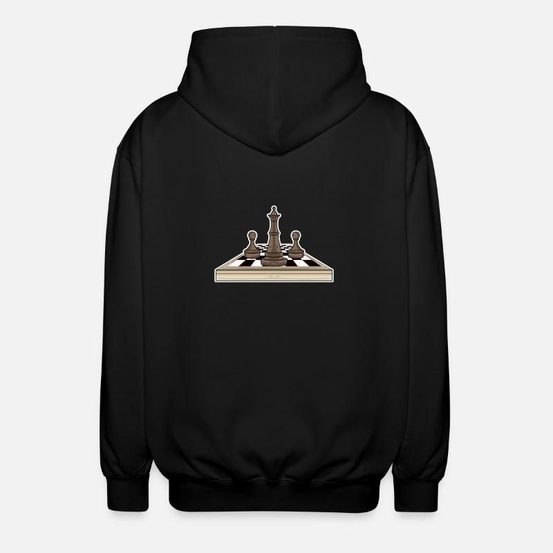 Chess Chess Board - Unisex Hooded Jacket - black