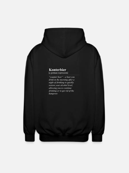 Counter Beer Funny German Idiom - Unisex Hooded Jacket - black