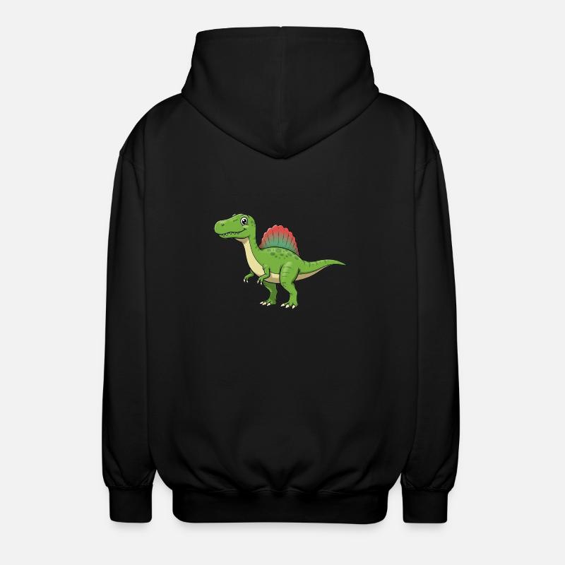 Dino Dessin Animé Spinosaurus - Veste à capuche unisexe - noir