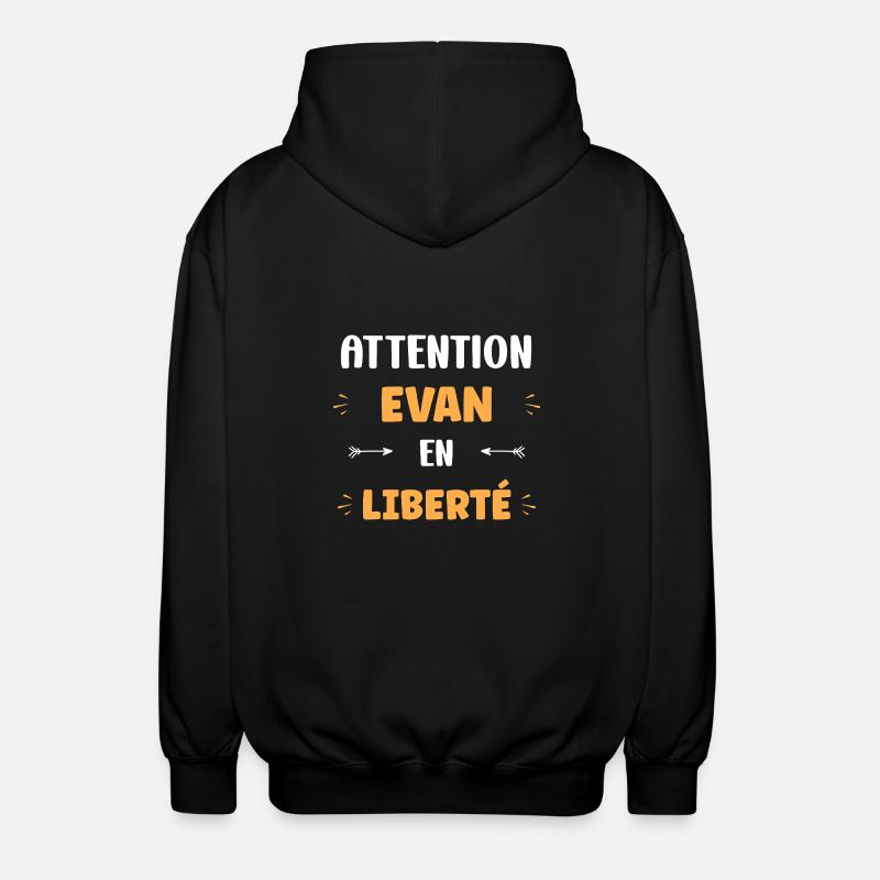 Evan - Veste à capuche unisexe - noir