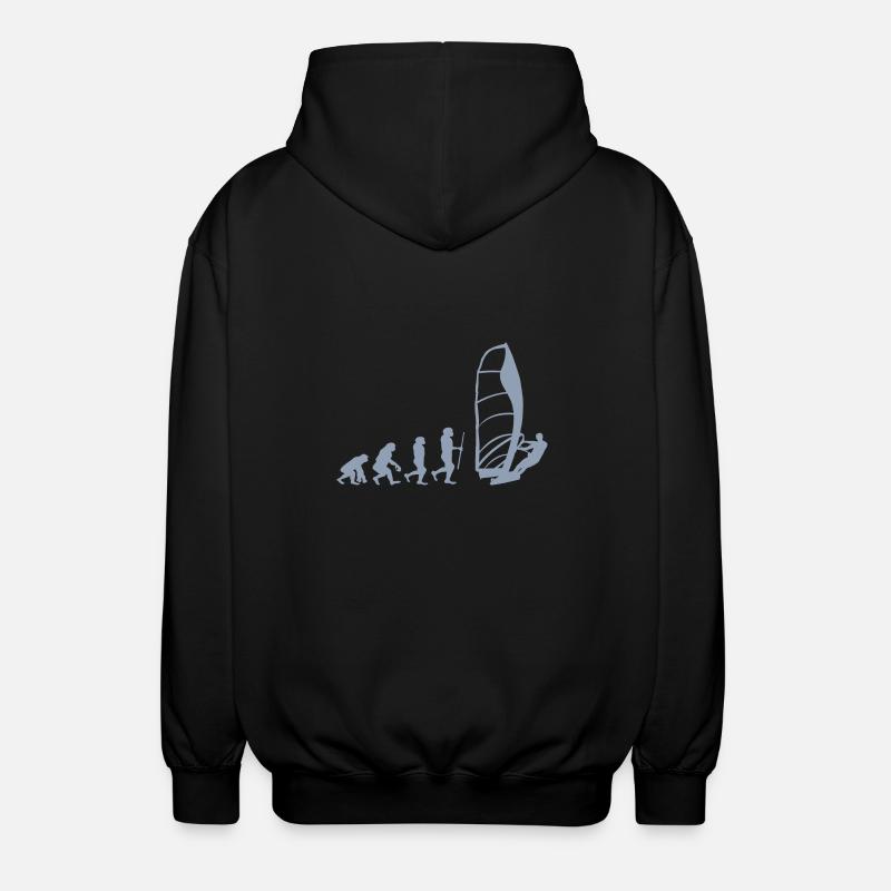 Evolution of Windsurfing - Unisex Kapuzenjacke - Schwarz