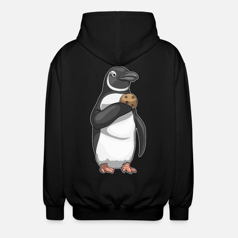 Biscuit pingouin - Veste à capuche unisexe - noir