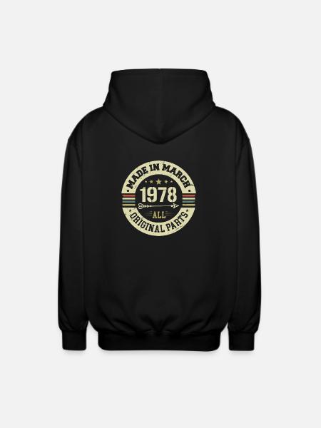 Legendary since March 1978 - Unisex Hooded Jacket - black