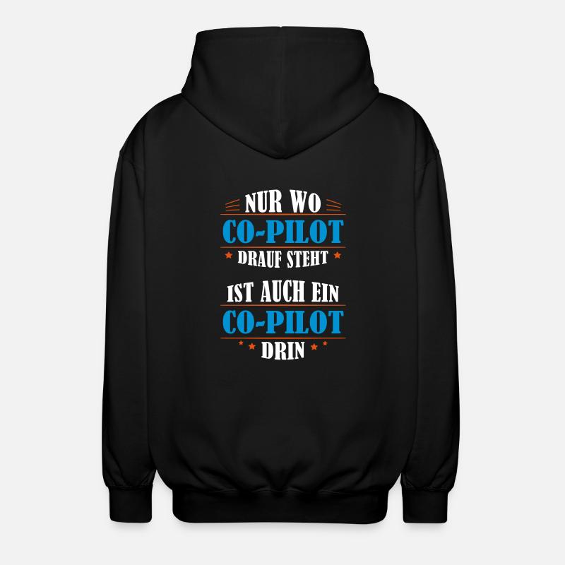 Co-pilote cadeau d'occupation - Veste à capuche unisexe - noir