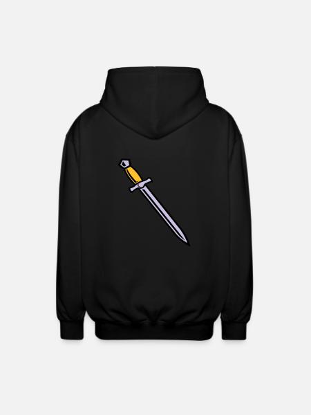 Schwert - Unisex Kapuzenjacke - Schwarz
