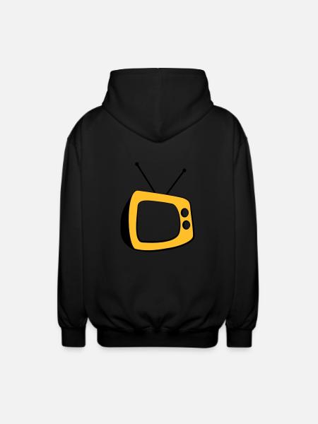 Retro TV Logo - Unisex Kapuzenjacke - Schwarz