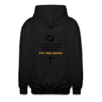 Science vs. Religion - Veste à capuche unisexe - noir - Dos - AI Model Male 185 light (185cm)