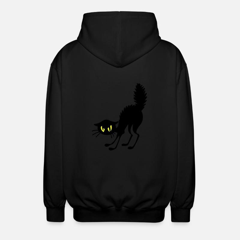 Verärgert Katze - Unisex Kapuzenjacke - Schwarz
