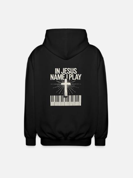 Playing for Faith - Unisex Hooded Jacket - black