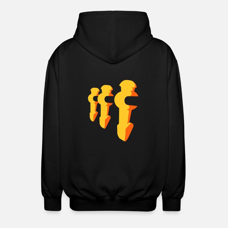 Kickerfiguren - Kickershirt - Unisex Kapuzenjacke - Schwarz
