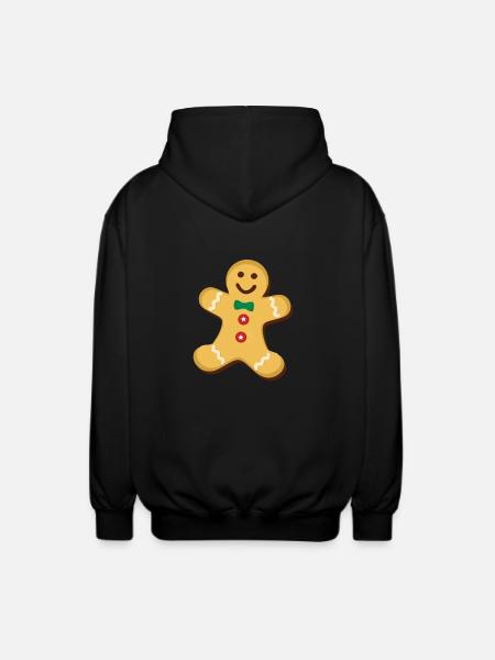lebkuchenmann - Unisex Kapuzenjacke - Schwarz