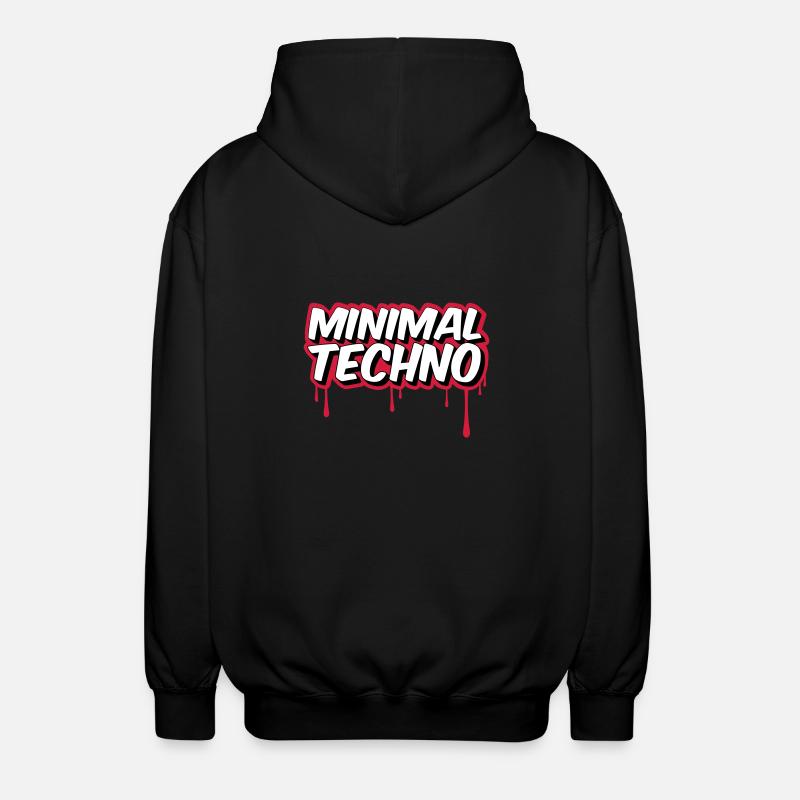 MINIMAL TECHNO - Veste à capuche unisexe - noir