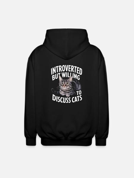 Introvert, antisocial, introvert - Unisex Hooded Jacket - black