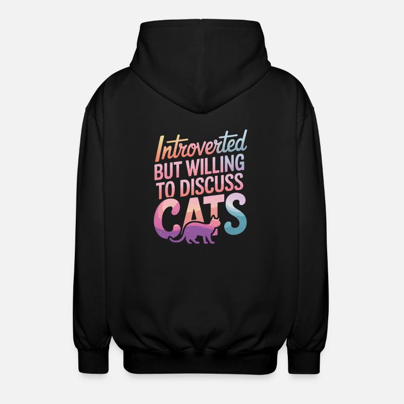 Introverti, antisocial, introverti - Veste à capuche unisexe - noir