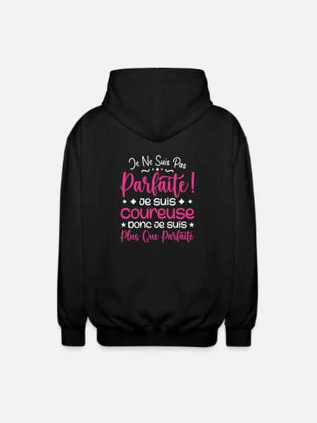 A more than perfect runner, a dream job - Unisex Hooded Jacket - black