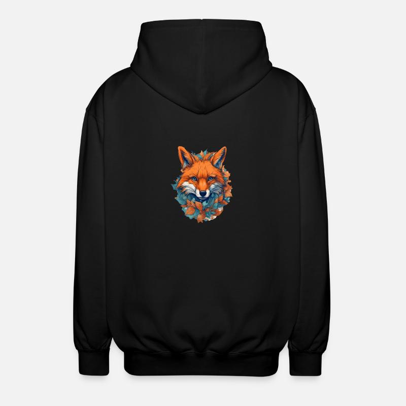 Fuchs - Unisex Kapuzenjacke - Schwarz
